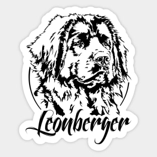 Funny Proud Leonberger dog portrait Sticker